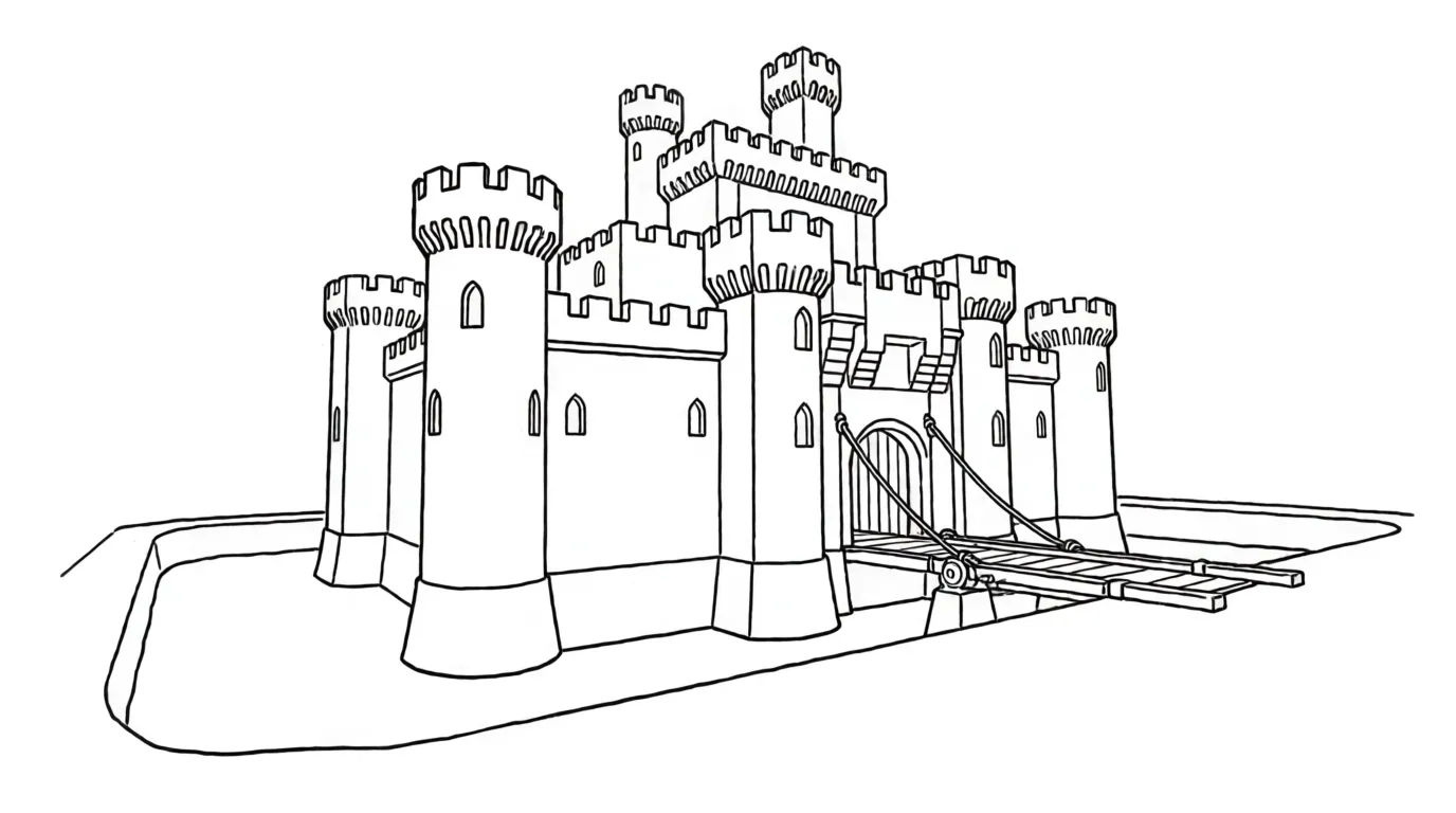 Castle with a moat