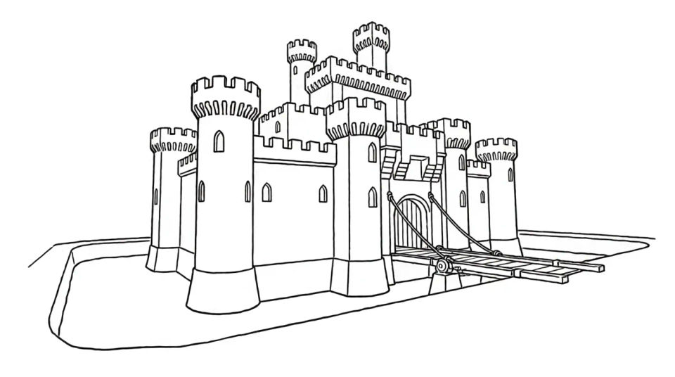 Castle with a moat