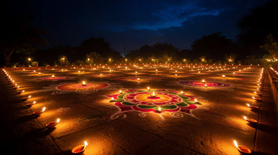 Festive courtyard