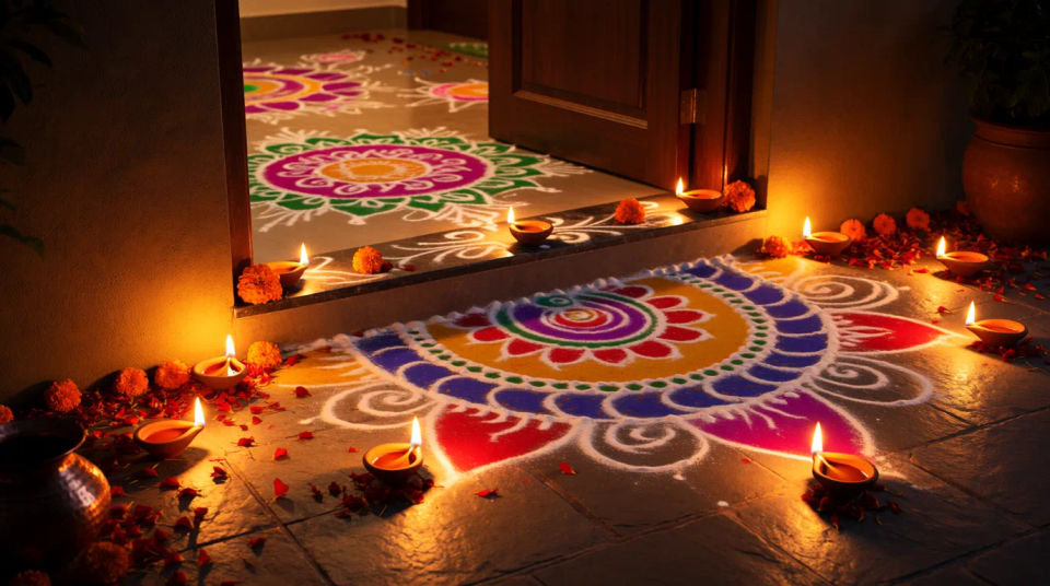 Doorstep rangoli