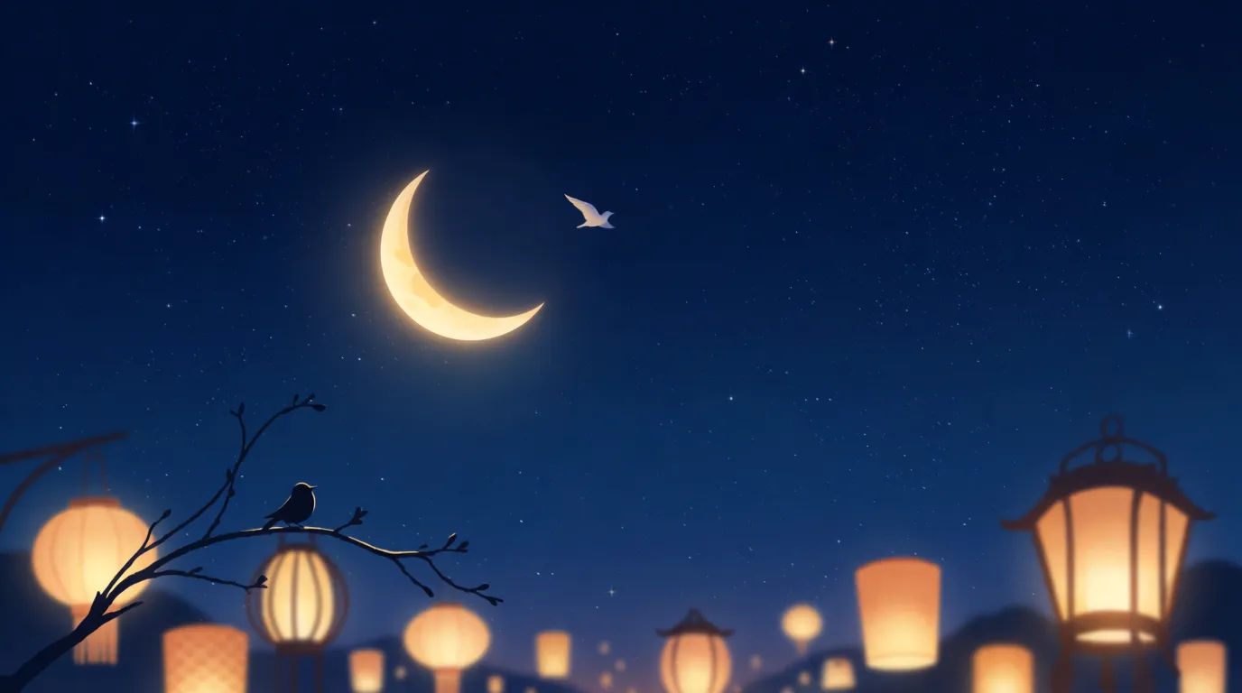 新月夜空