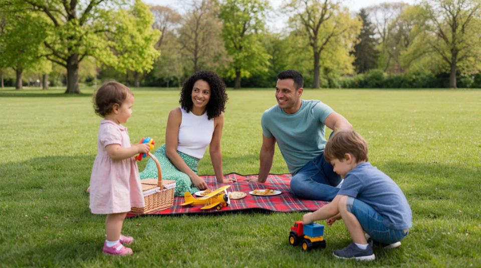 Park picnic scene