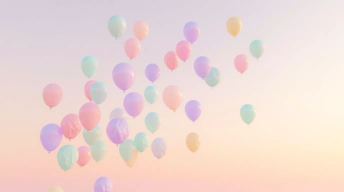 Balloons rising