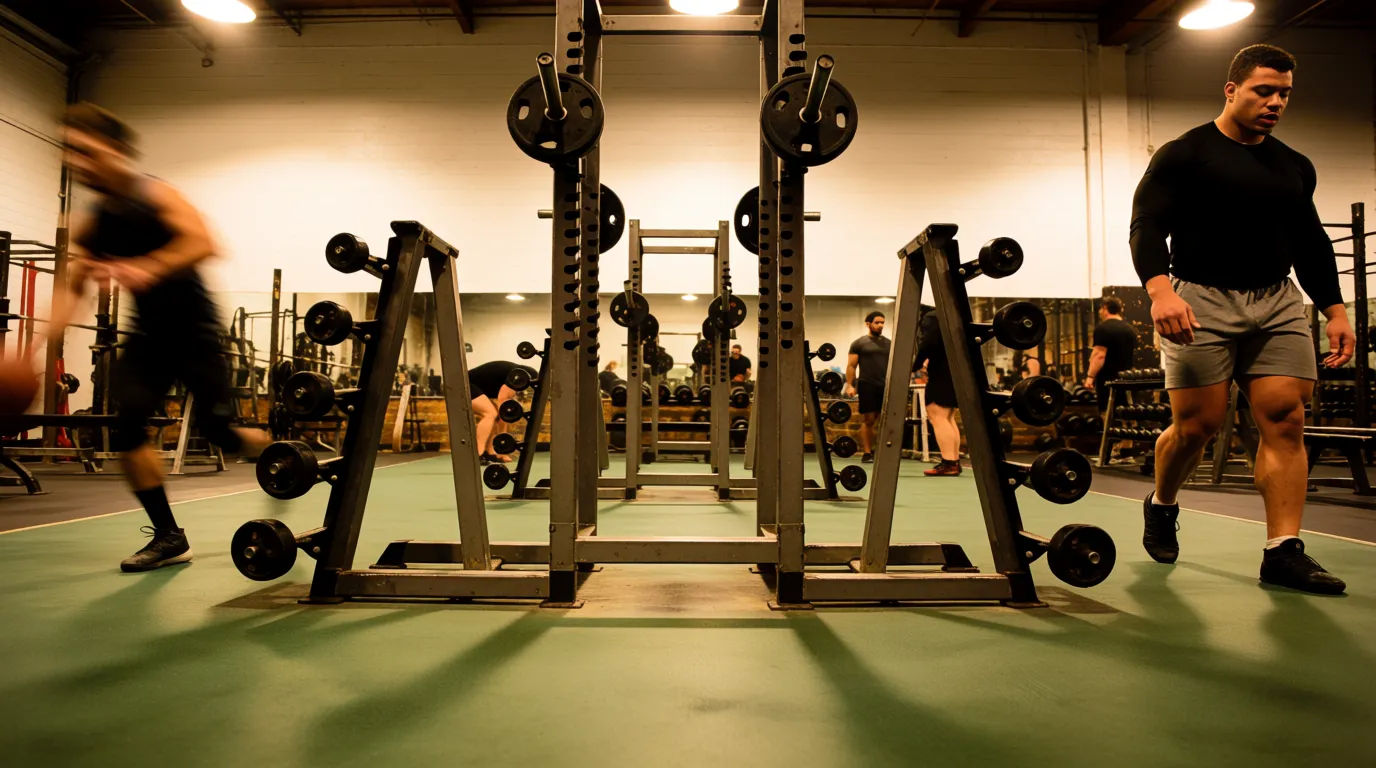 Iron gym floor