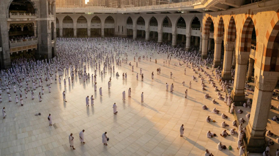 Grand mosque courtyard