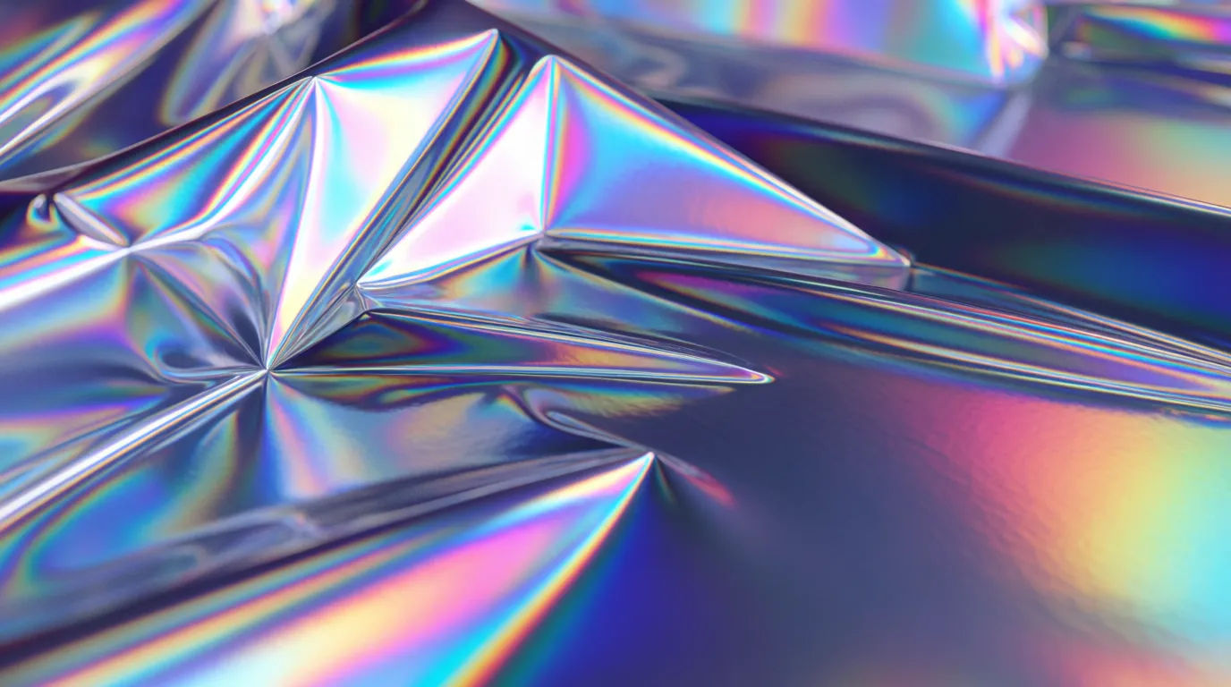 Crinkled chrome wall