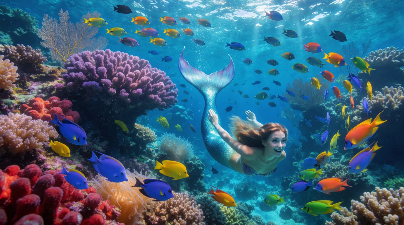 Coral reef panorama