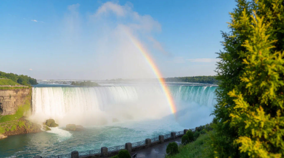 Blick von der Regenbogenbrücke