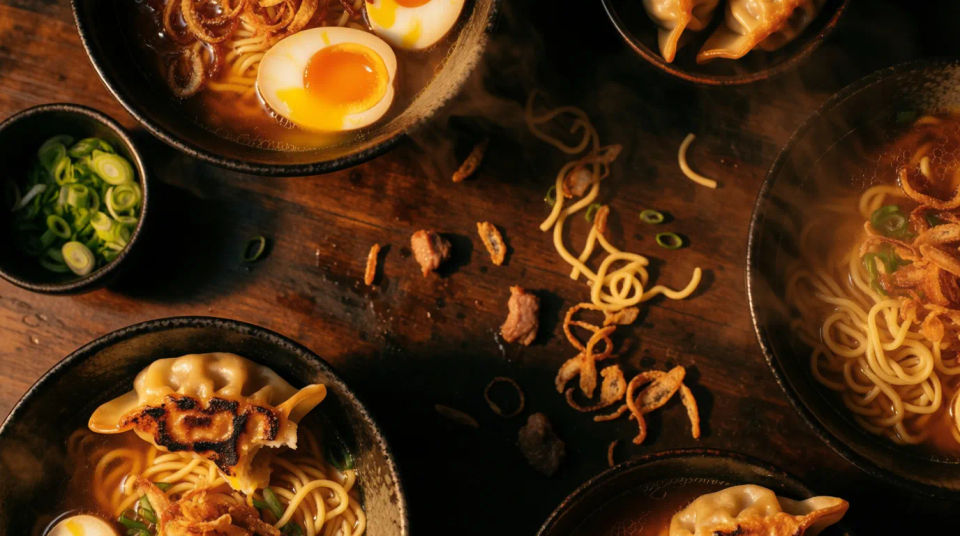 Mesa completa de ramen