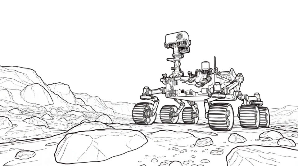 Robot exploring a planet