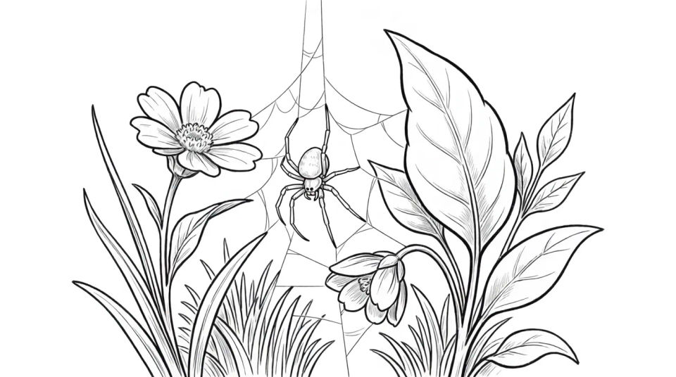 Spider in a garden