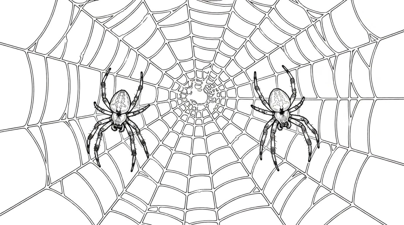 Spiders on a big web