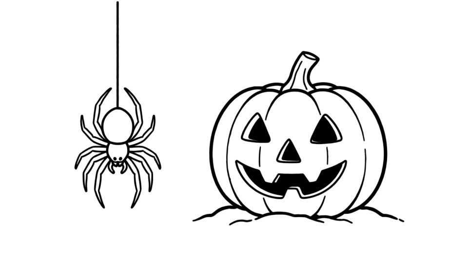 Halloween spider scene