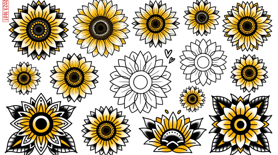 Sunflower flash sheet