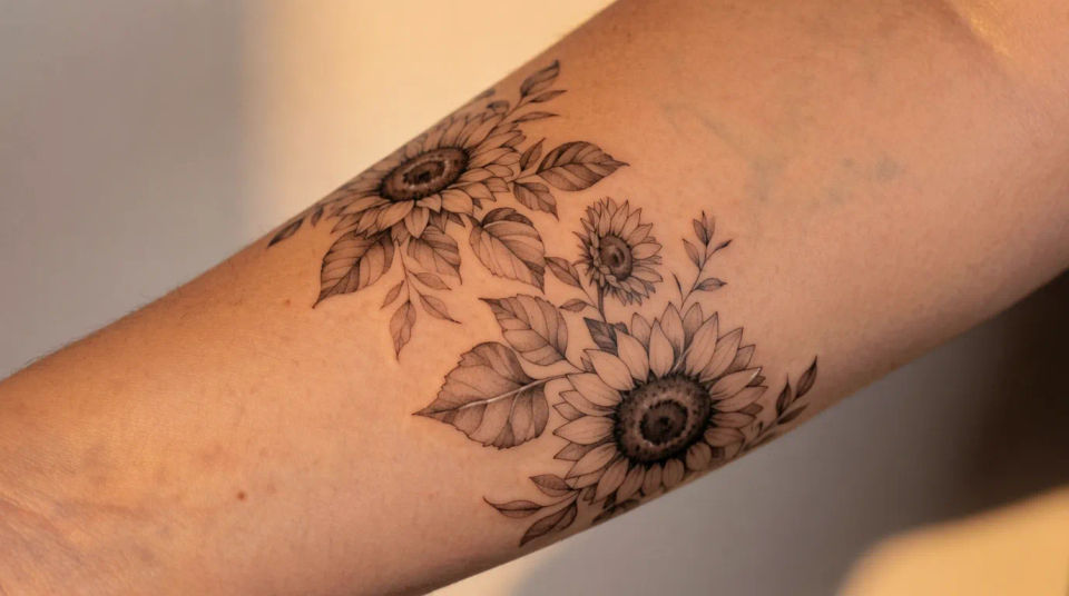 Sunflower forearm band