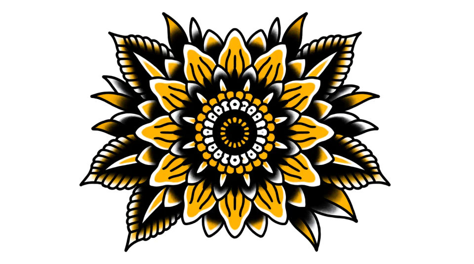 Sunflower shoulder piece