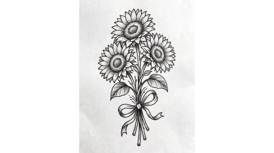 Sunflower bouquet composition