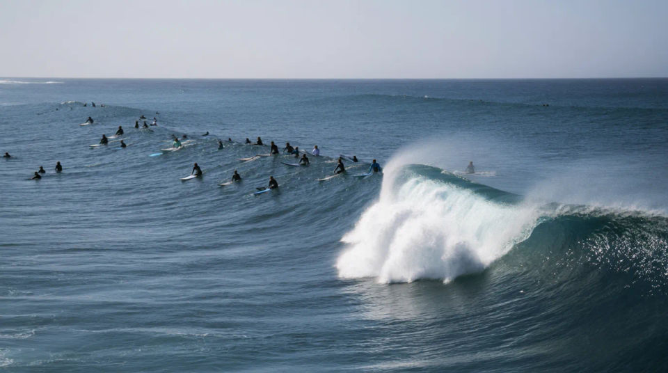Line-up de olas grandes