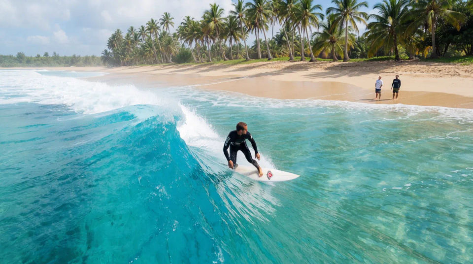 Punta de arrecife tropical