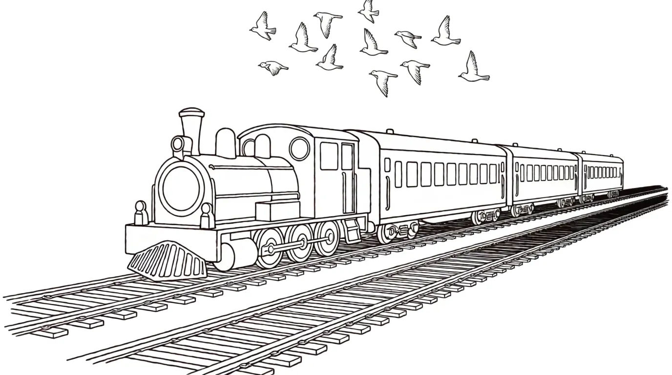 Train with carriages