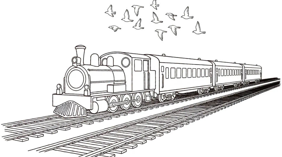 Train with carriages