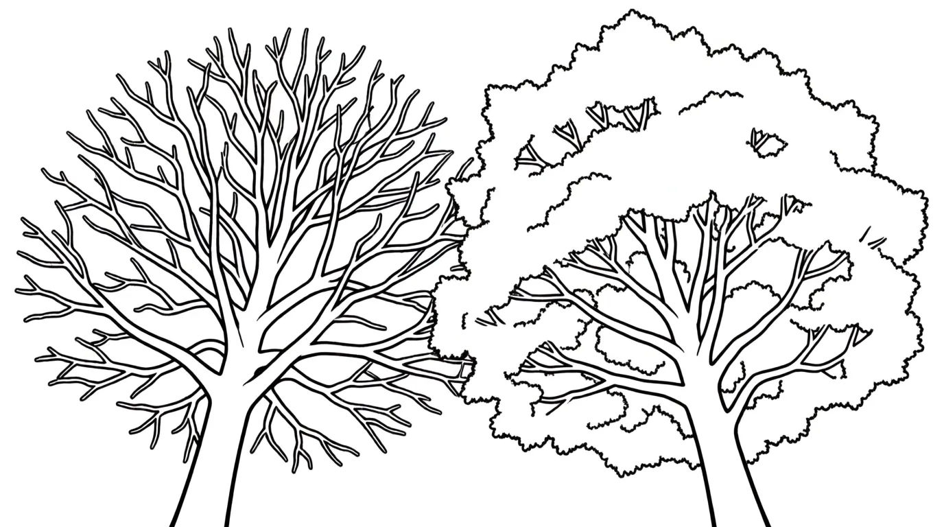 Tree through four seasons