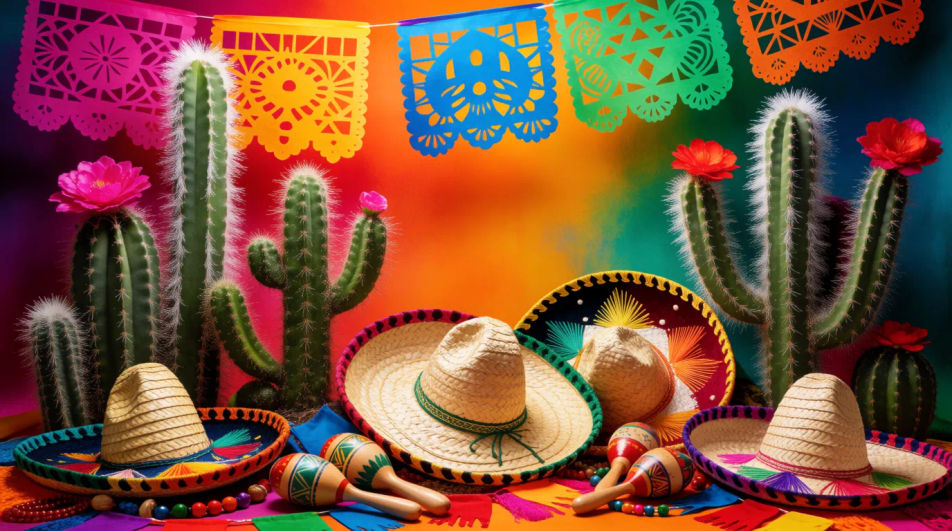 Folk-art banner spread