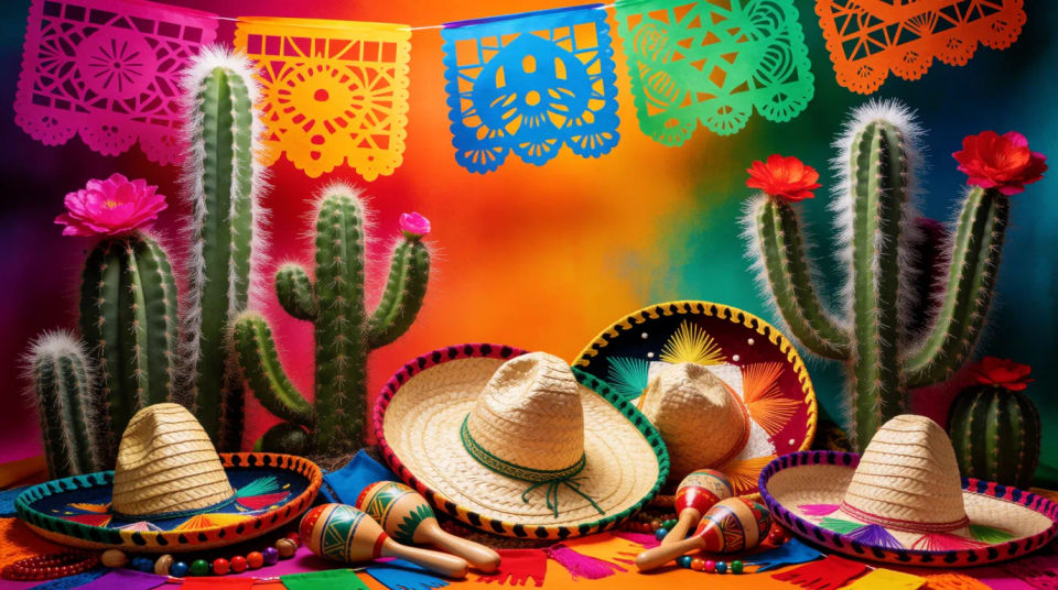 Folk-art banner spread