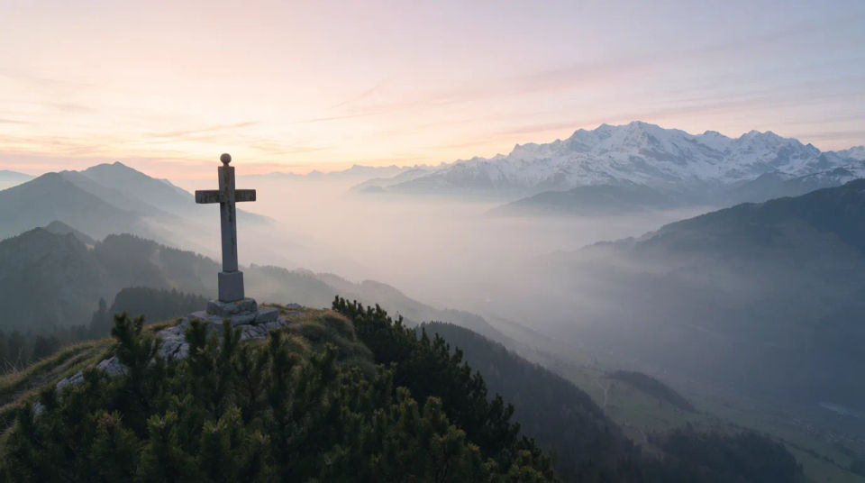 Mountain cross vista