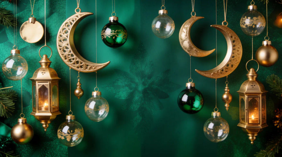 Gold and emerald banner