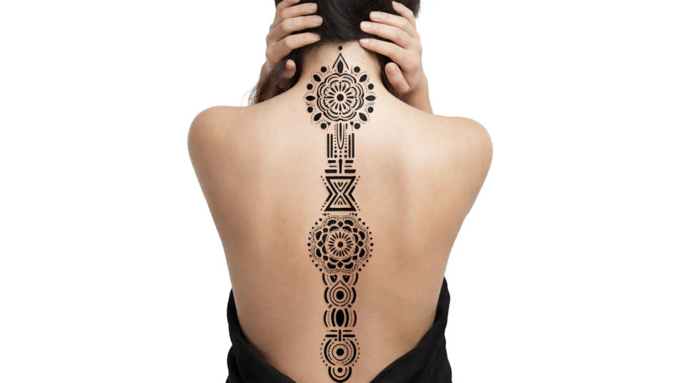 Ornamental spine scene