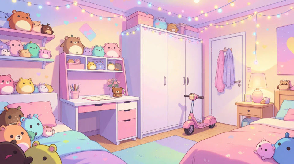 Cozy kawaii bedroom