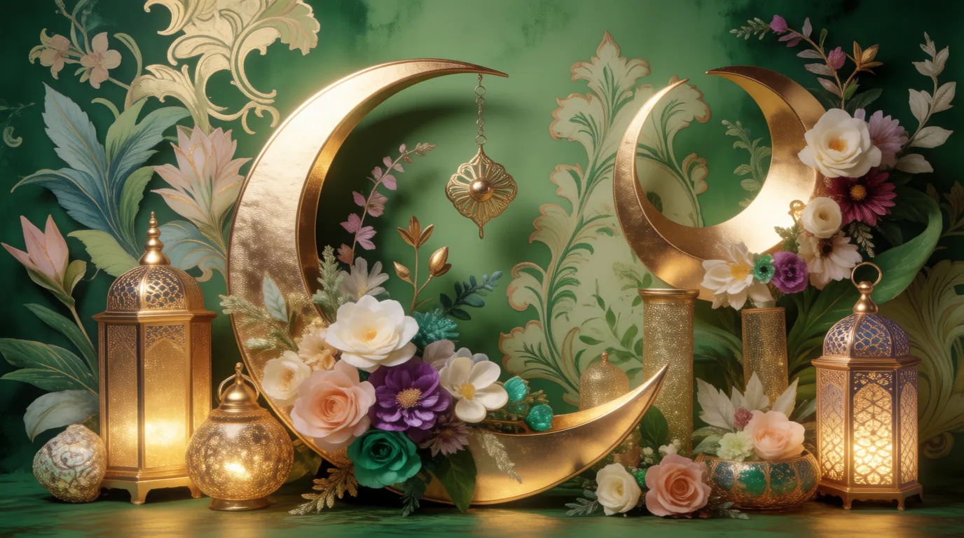 Green and gold banner