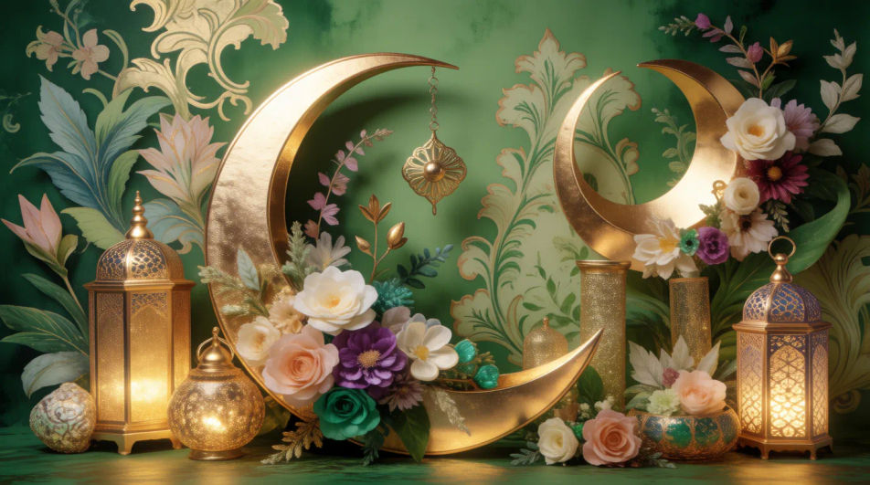 Green and gold banner