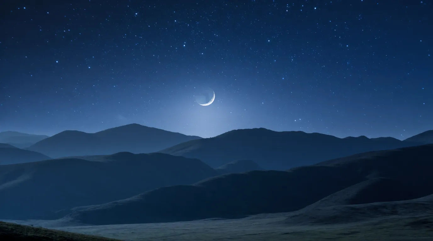 Starry mountain night