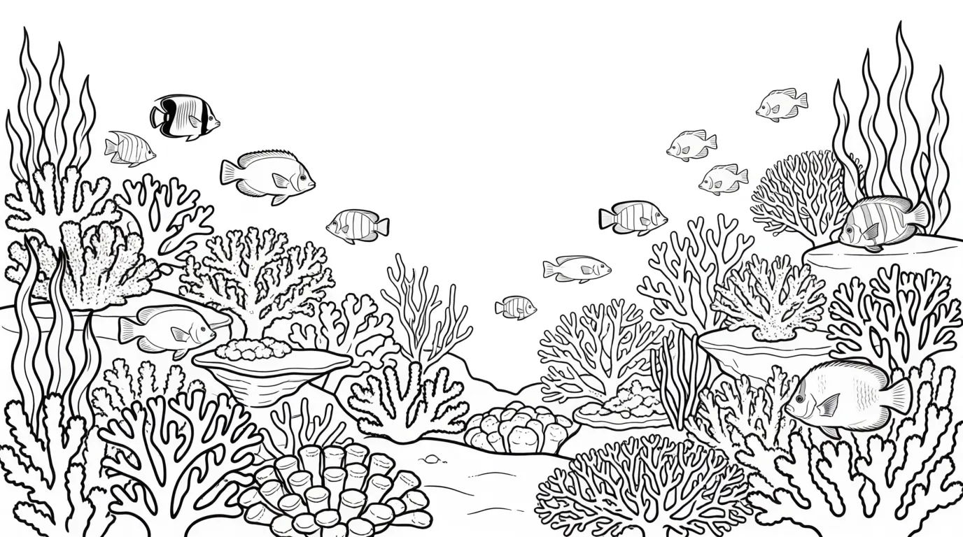 Coral reef scene