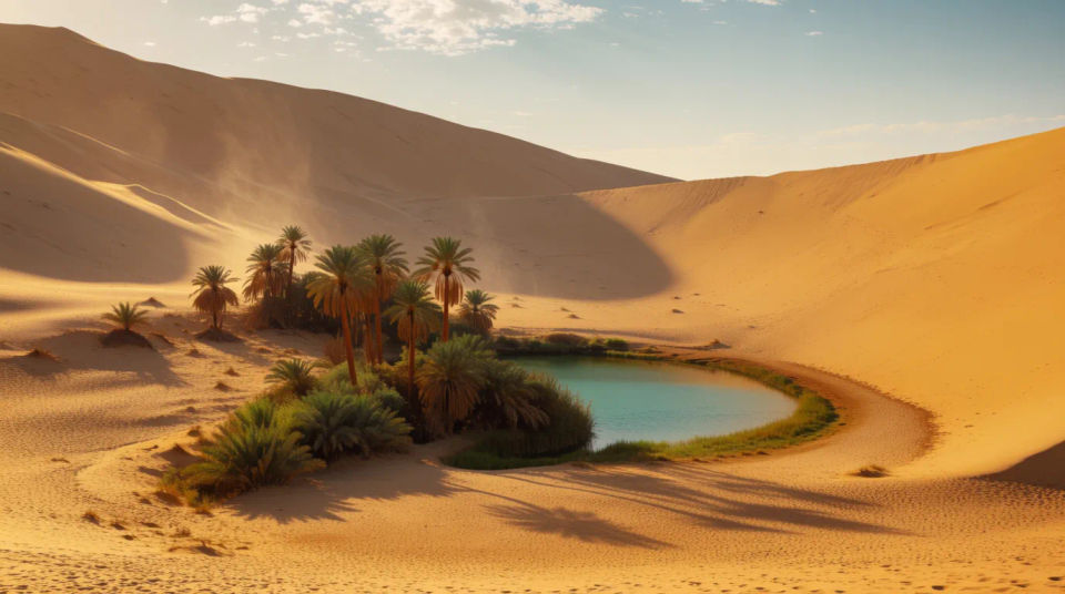 Oase im Sand