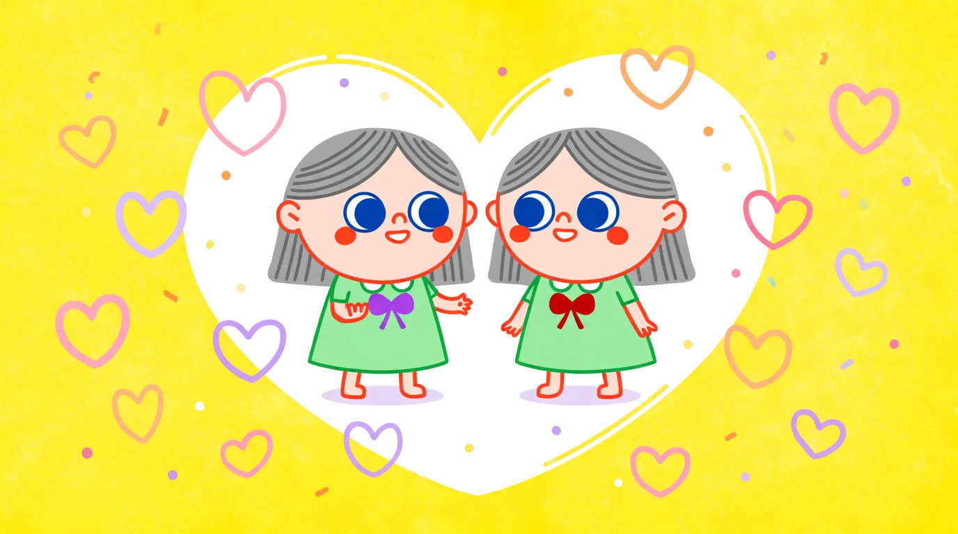 Cartoon sisters banner