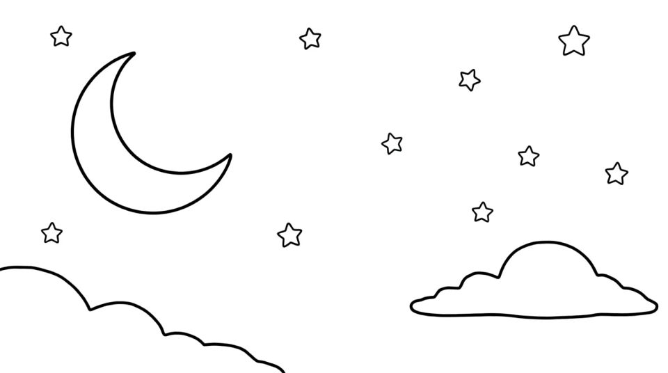 Starry night sky