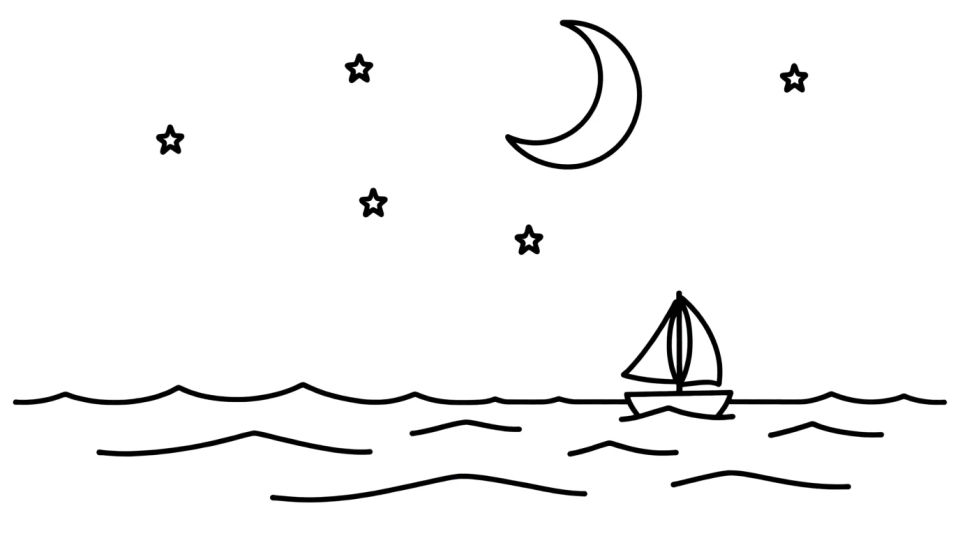 Stars over the sea