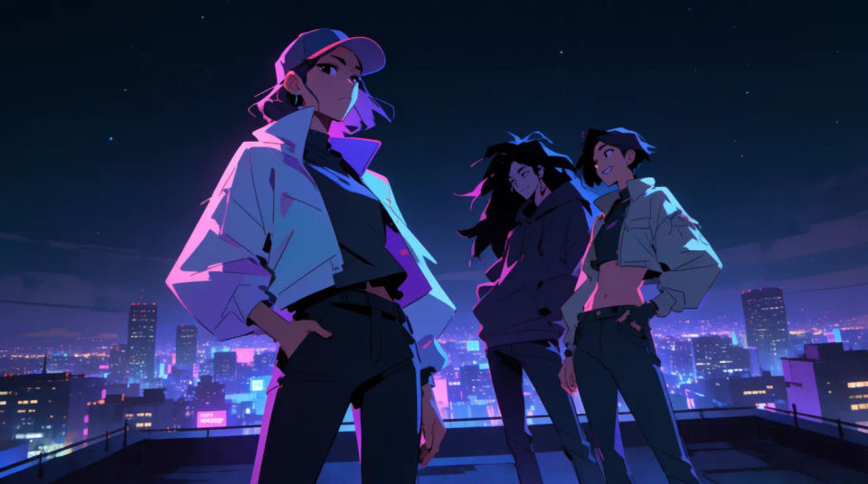 Trio rooftop skyline