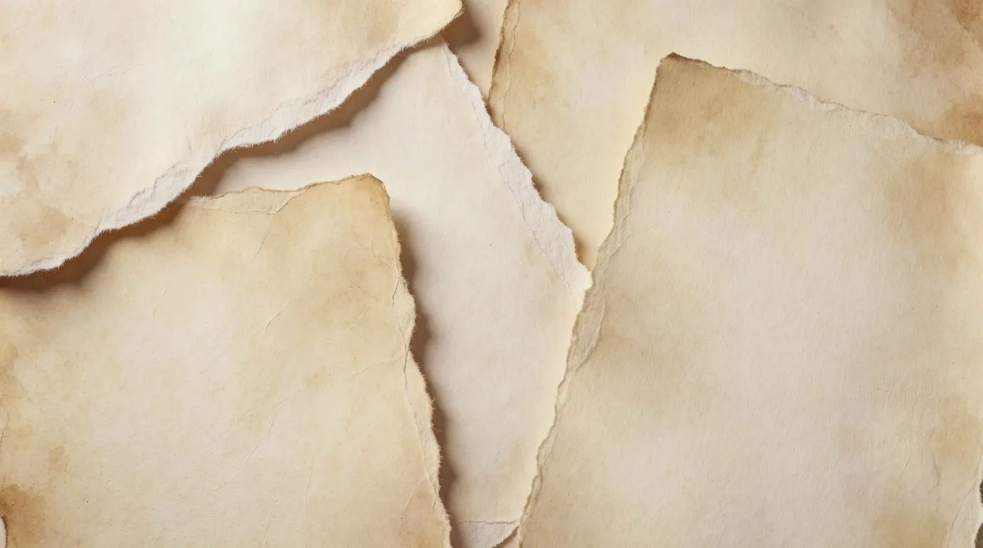 Layered torn papers
