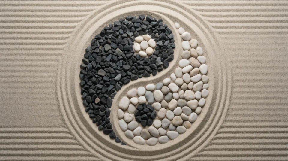 Zen-Garten-Layout