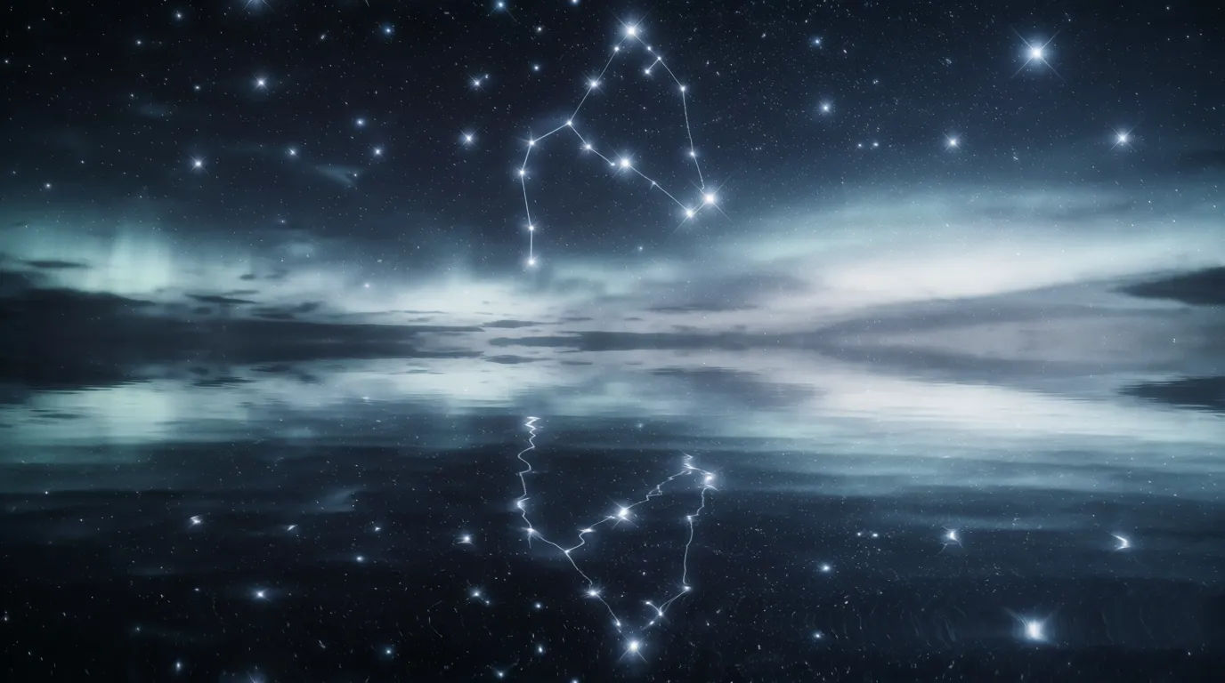 倒映在静水上的星座