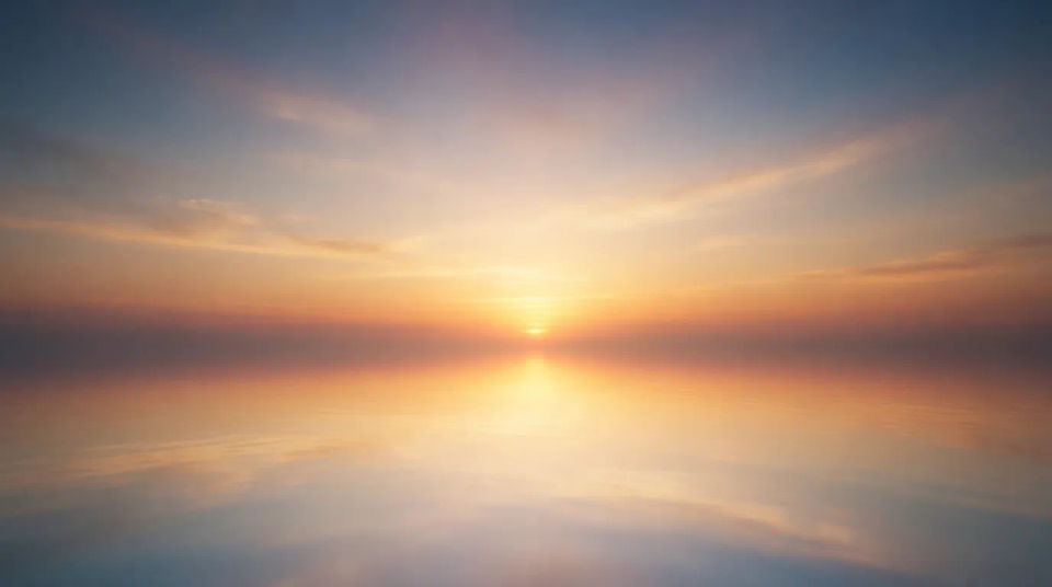 Sunrise water wide shot