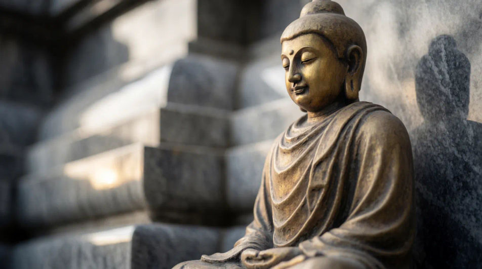 Three-quarter meditation crop