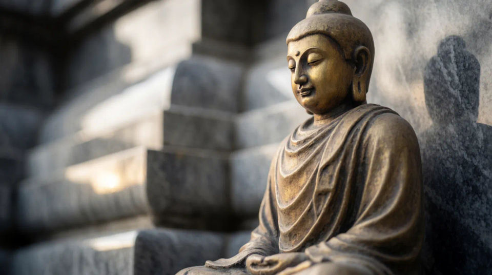 Three-quarter meditation crop
