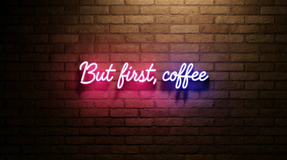Neon wall panorama