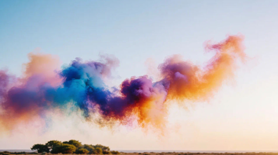 Smoke reveal panorama