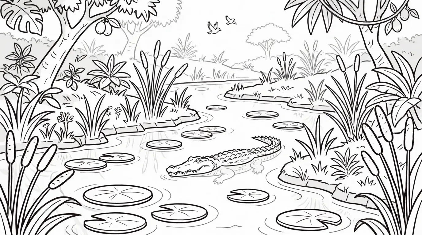 River crossing scene